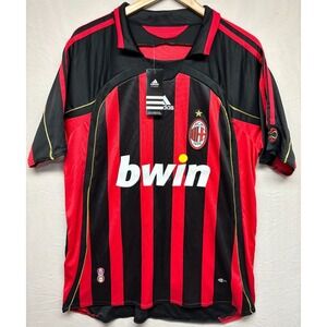 AC Milan Adidas Home Soccer Jersey Mens Red Black Bwin #22 Ricardo Kaka XL NWT